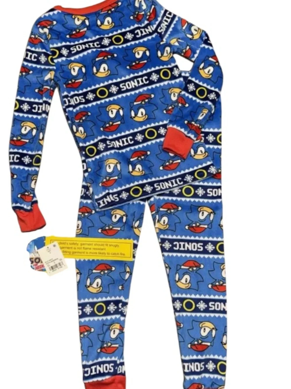 Sonic Kids' Blue Holiday Pajama Set NWT Size 6